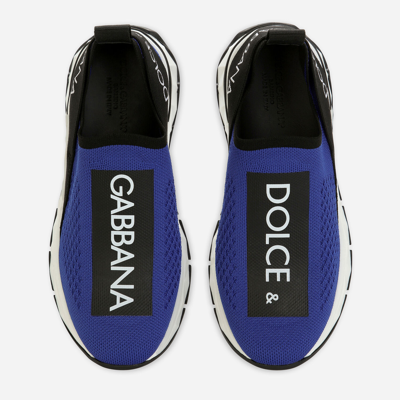 Shop Dolce & Gabbana Stretch Mesh Sorrento 2.0 Sneakers In Blue