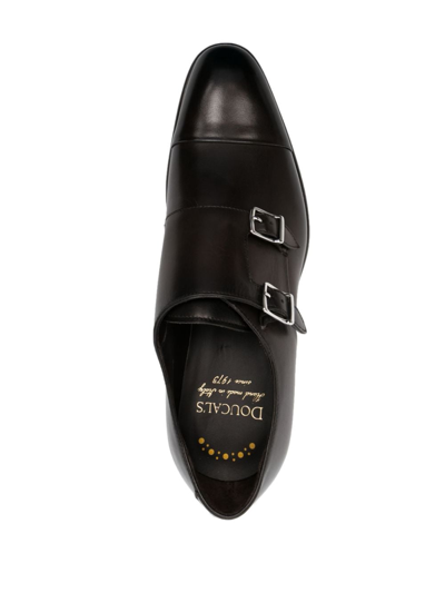 Doucal's Double-strap Leather Monk Shoes In Brown