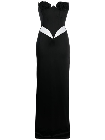 Shop Cristina Savulescu Venus Corset-style Gown In Black