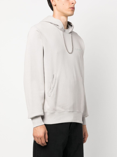 Shop Ambush Ballchain Cotton Hoodie In Grey