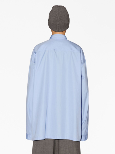 Ambush Logo-patch Button-up Shirt In Blue