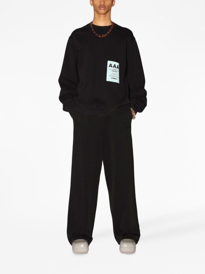 Shop Ambush Pass-patch Cotton Sweatshirt In Black