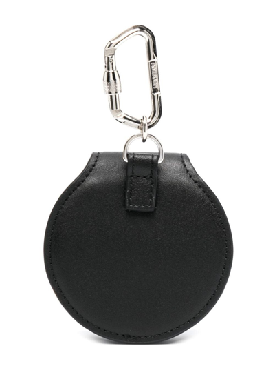 Shop Ambush Amblem Leather Airpods Case In Black