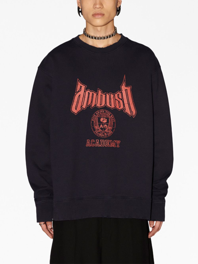 Ambush Academy Cotton-blend Sweatshirt In Blue