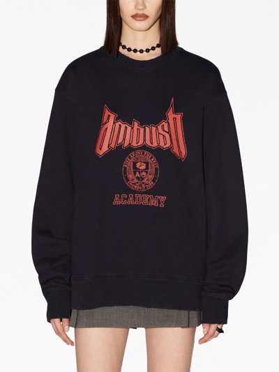 Ambush Academy Cotton-blend Sweatshirt In Blue