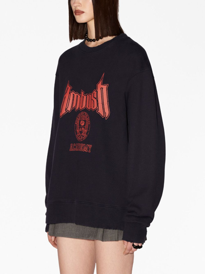 Ambush Academy Cotton-blend Sweatshirt In Blue