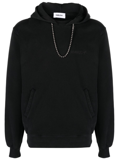 Shop Ambush Ballchain Cotton Hoodie In Black