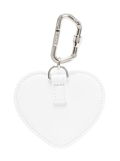 Shop Ambush Heart Leather Airpods Case In White