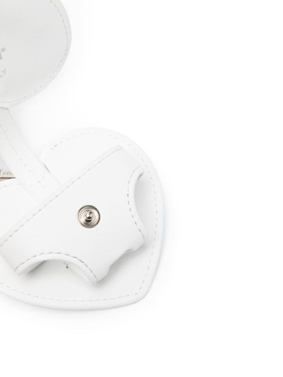 Shop Ambush Heart Leather Airpods Case In White