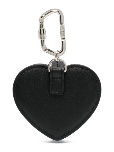 Ambush Heart Leather Airpods Case In Black