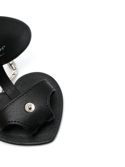 Ambush Heart Leather Airpods Case In Black
