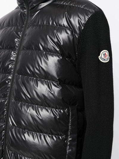 Shop Moncler Logo-patch Padded-design Jacket In Black