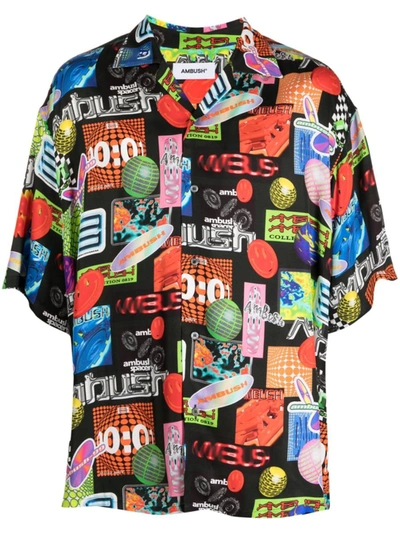 Shop Ambush Cotton Bowling Shirt In Multicolour