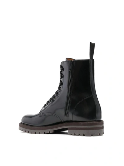 Shop Common Projects Combat Boot Shoes In Black