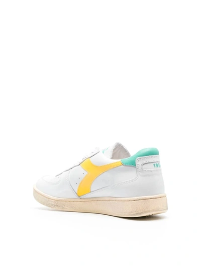 Shop Diadora Mi Basket Low Used Sneaker Shoes In Yellow &amp; Orange