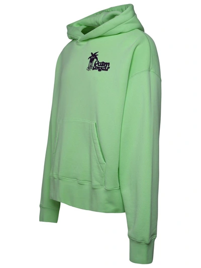 Shop Palm Angels Douby Sweatshirt In Green Cotton