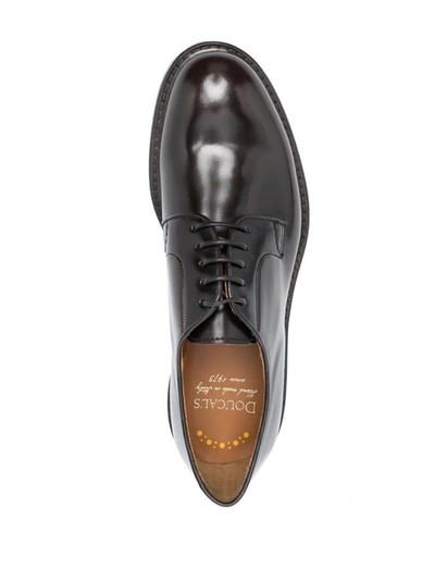 Shop Doucal's Horse Derby Shoes In Brown
