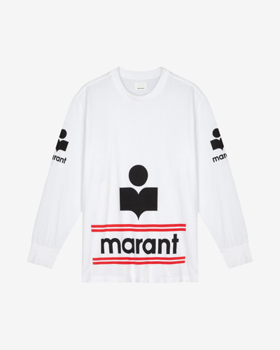 Shop Isabel Marant Gianni Cotton T-shirt In White