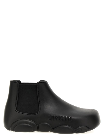 Shop Moschino 'gummy' Ankle Boots In Black