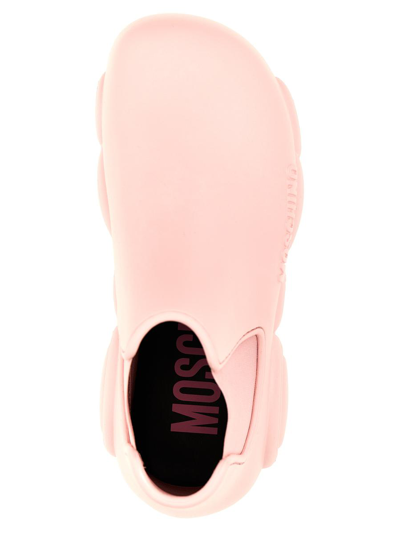 Shop Moschino 'gummy' Ankle Boots In Pink
