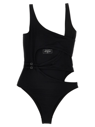 Shop Off-white 'off' One-piece Swimsuit In Black