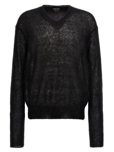 Shop Tom Ford Mohair Sweater In Black