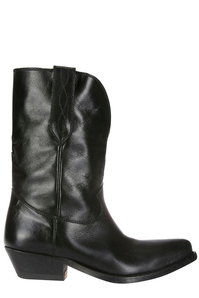 Shop Golden Goose Deluxe Brand Wish Star Low Shiny Boots In Black