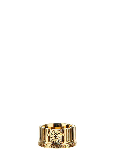 Shop Versace Medusa Ring In Gold