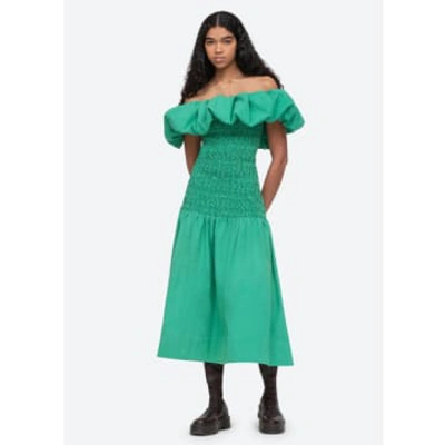 Shop Sea Green Juni Off Shoulder Dress