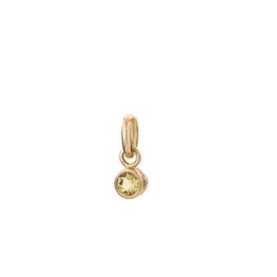 Shop Renné Jewellery 9 Carat Gold Lemon Quartz Tiny Sweetie Charm