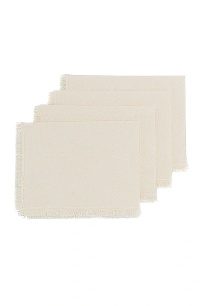 Shop Hawkins New York Essential Cotton Placemats Set Of 4 In Ivory
