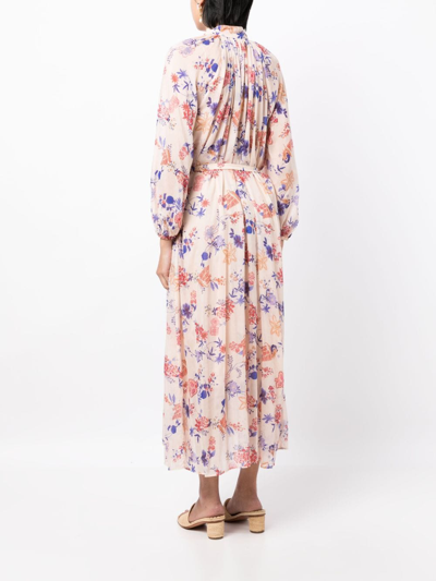 Shop Forte Forte Belle De Jour Floral-print Dress In Pink