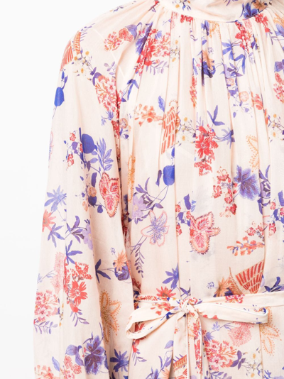 Shop Forte Forte Belle De Jour Floral-print Dress In Pink