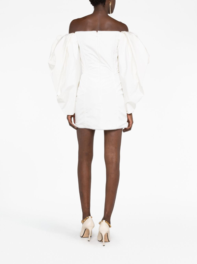 Shop Jacquemus La Robe Taffetas Minidress In White