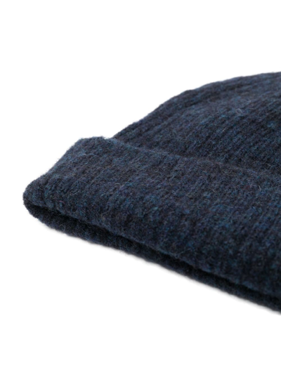 Shop Ballantyne Ribbed-knit Beanie In Blue