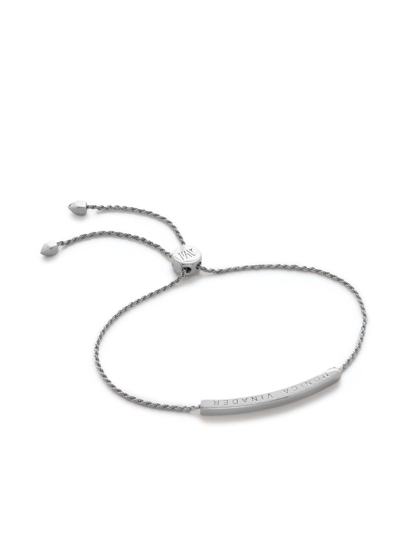 Shop Monica Vinader Mini Linear Friendship Bracelet In Silver