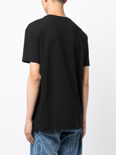 Shop Vivienne Westwood Orb Logo-embroidered T-shirt In Black