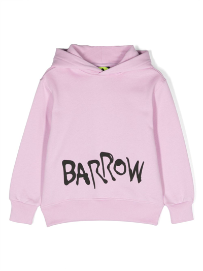 Shop Barrow Teddy Bear-print Cotton Sweatshirt In Pink