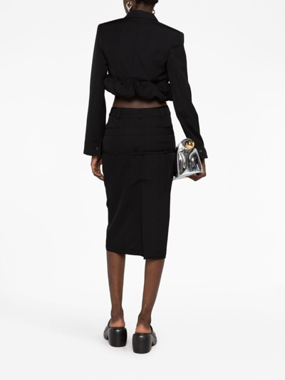 Shop Jacquemus La Veste Croissant Cropped Blazer In Black