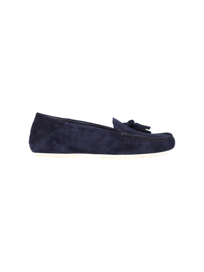 Shop Loro Piana 'dot Sole' Loafers In Blue