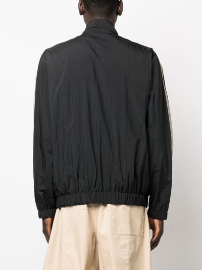 Palm Angels Black High Neck Sweatshirt With Logo Lettering On The Front In Wool Blend Man In Black