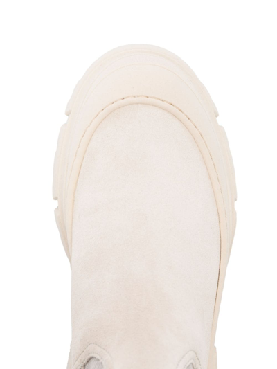 Brunello Cucinelli Monili-bead Panelled Ankle Boots In Neutrals