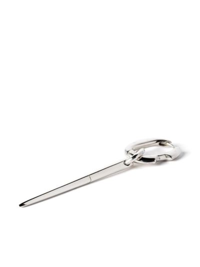 Parts Of Four Deco Huggie Spike Earring In Silver
