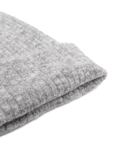Shop Ballantyne Ribbed-knit Beanie In Grey