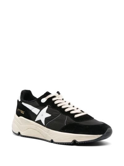 Shop Golden Goose Star-patch Lace-up Sneakers In Black