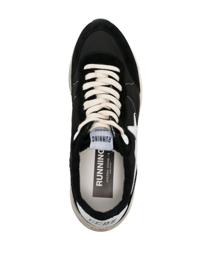 Shop Golden Goose Star-patch Lace-up Sneakers In Black