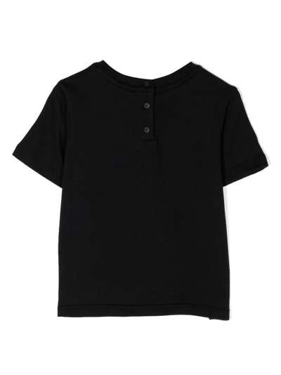 Shop Emporio Armani Logo-print Cotton T-shirt In Black
