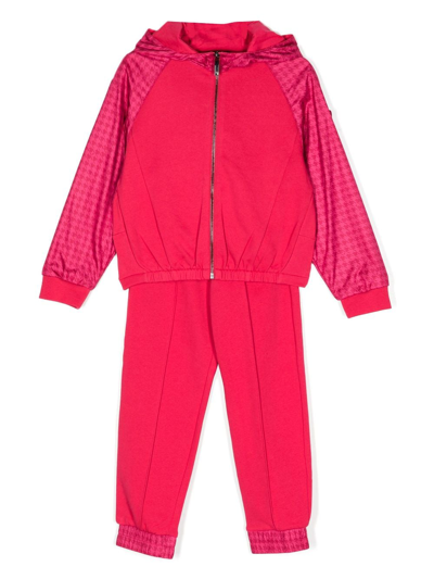 Shop Emporio Armani Long-sleeve Cotton Tracksuit In Pink