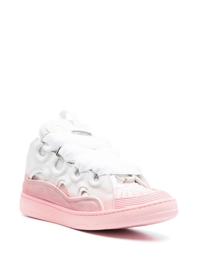 Shop Lanvin Curb Gradient-effect Sneakers In Pink