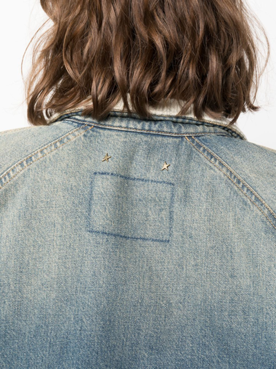 Golden Goose Bomber Jacket In Denim In Blue